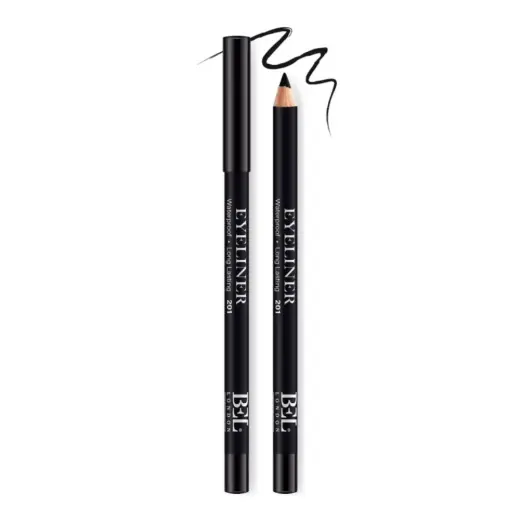 Bel London, BEL London, Hydrogenated Vegetable Oil, Waterproof, Colour, Long Lasting, Gel Pencil Eyeliner, 201, Black, 0.78 g