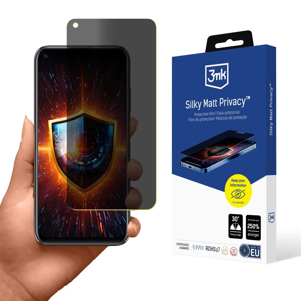 Huawei P40 Lite - 3mk Silky Matt Privacy