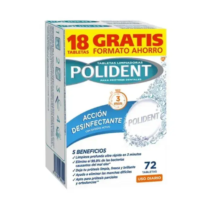 POLIDENT Cleaning Tablets 72 Units (8431890088229)