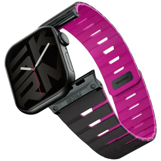 Skinarma Gemini viedpulksteņa siksniņa priekš Apple Watch (40/41/42 mm) | silikons | melna