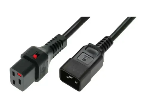 Server power cable 3x1.5mm2 simple type IEC C20|IEC C19 straight M|2m black