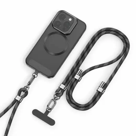USAMS Uniwersalna smycz do telefonu 1,6m szary|grey ZB316GS01 (US-ZB316)