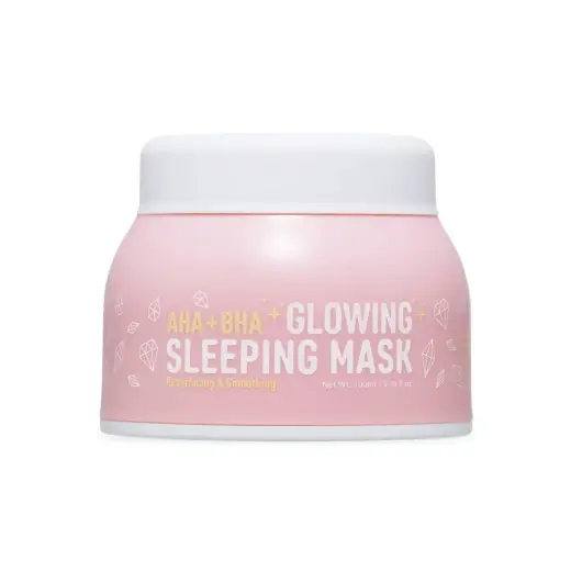 Look At Me, AHA + BHA Glowing Sleeping, Resurfacing, Night Sleeping Mask, 100 ml