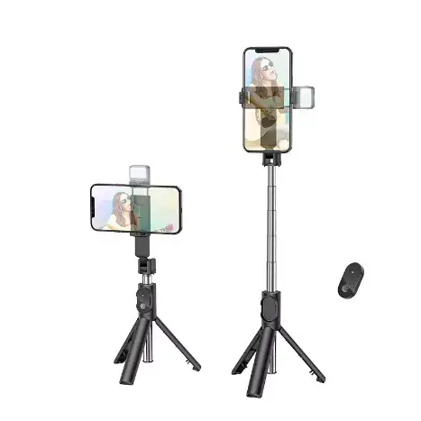 Borofone Selfie Stick BY8 bluetooth tripod with remote control black