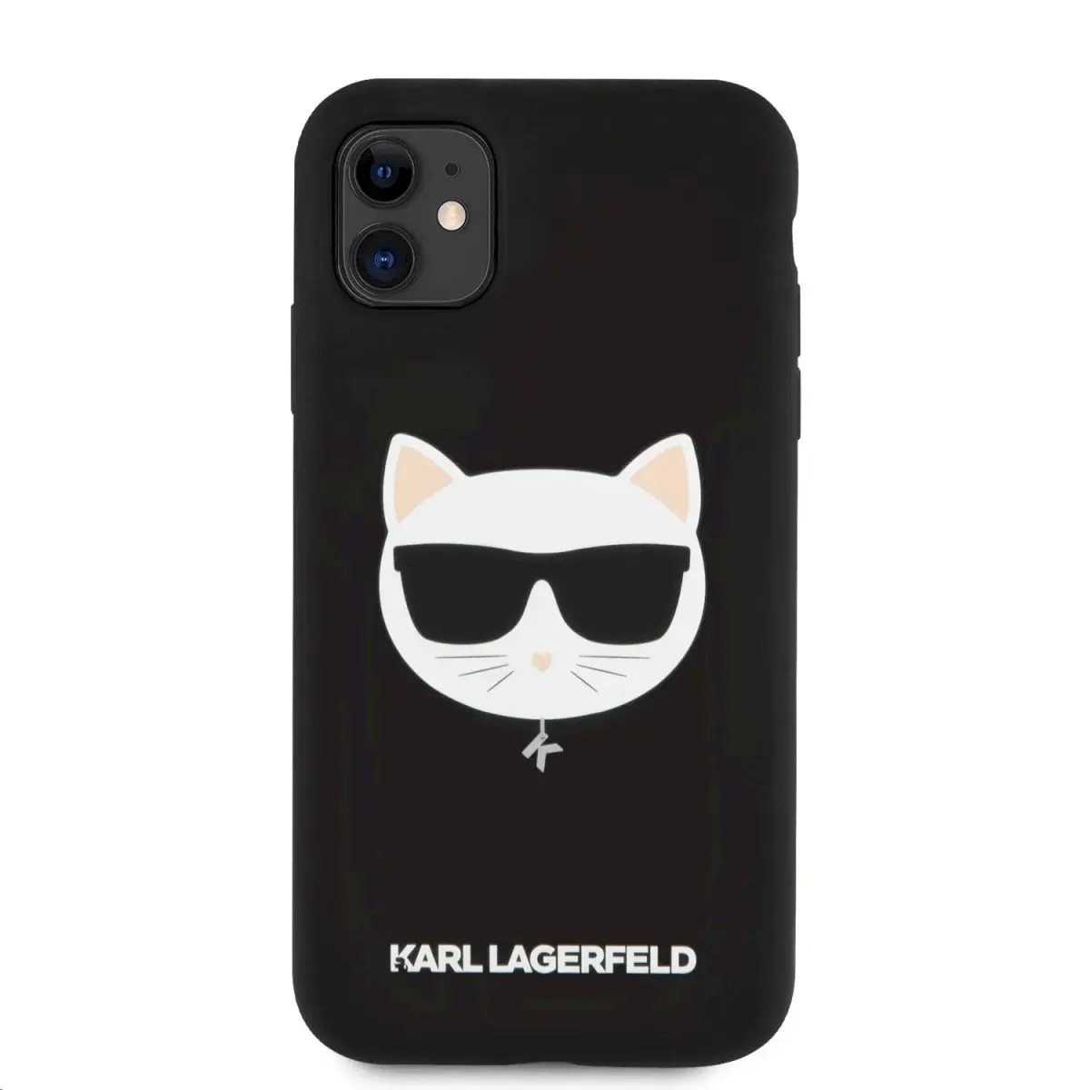 KLHCN61SLCHBK Karl Lagerfeld Choupette Head Silicone Case for iPhone 11 Black