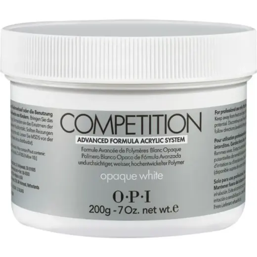 Opi, Competition, Acrylic Nail Powder, Opaque White, 200 g