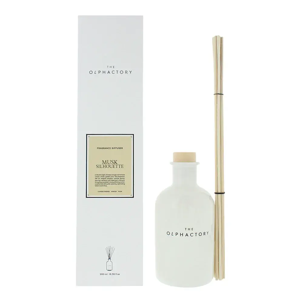 The Olphactory, Musk Silhouette, Fragrance Sticks, Aroma Reed Diffuser, 500 ml
