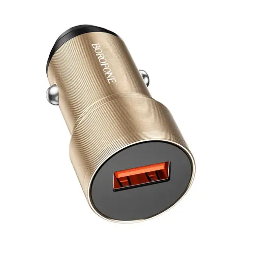 Borofone BZ19A Wisdom car charger | 18W | QC | USB-A | gold