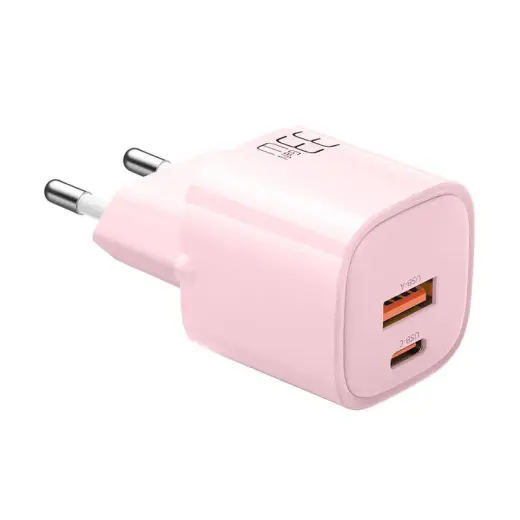 Mcdodo CH-0155 travel charger | 33W | GaN | USB-C, USB-A | pink