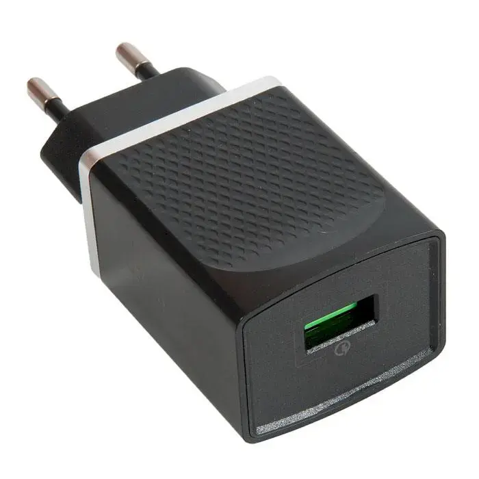 Hoco C42A Сетевое зарядное устройство USB-C | USB | 18W | 3A | Quick Charge 3.0 | Черное