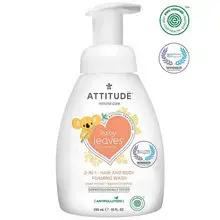 Attitude Baby Leaves Kids Washing Foam 2 in 1 with Pear Juice Scent 295 ml