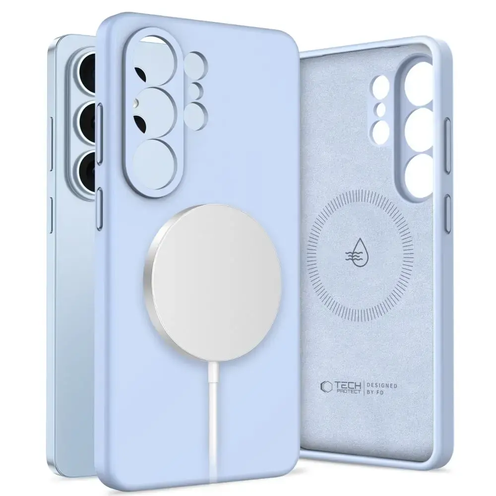 TECH-PROTECT Silicone maciņš ar MagSafe atbalstu telefonam Samsung Galaxy S26 Ultra (S948) zils