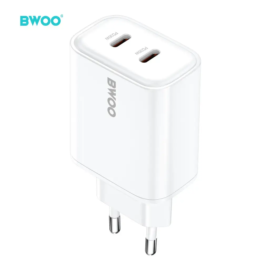 BWOO CDA206 tīkla lādētājs | 35W | PD, QC | USB-C | balts
