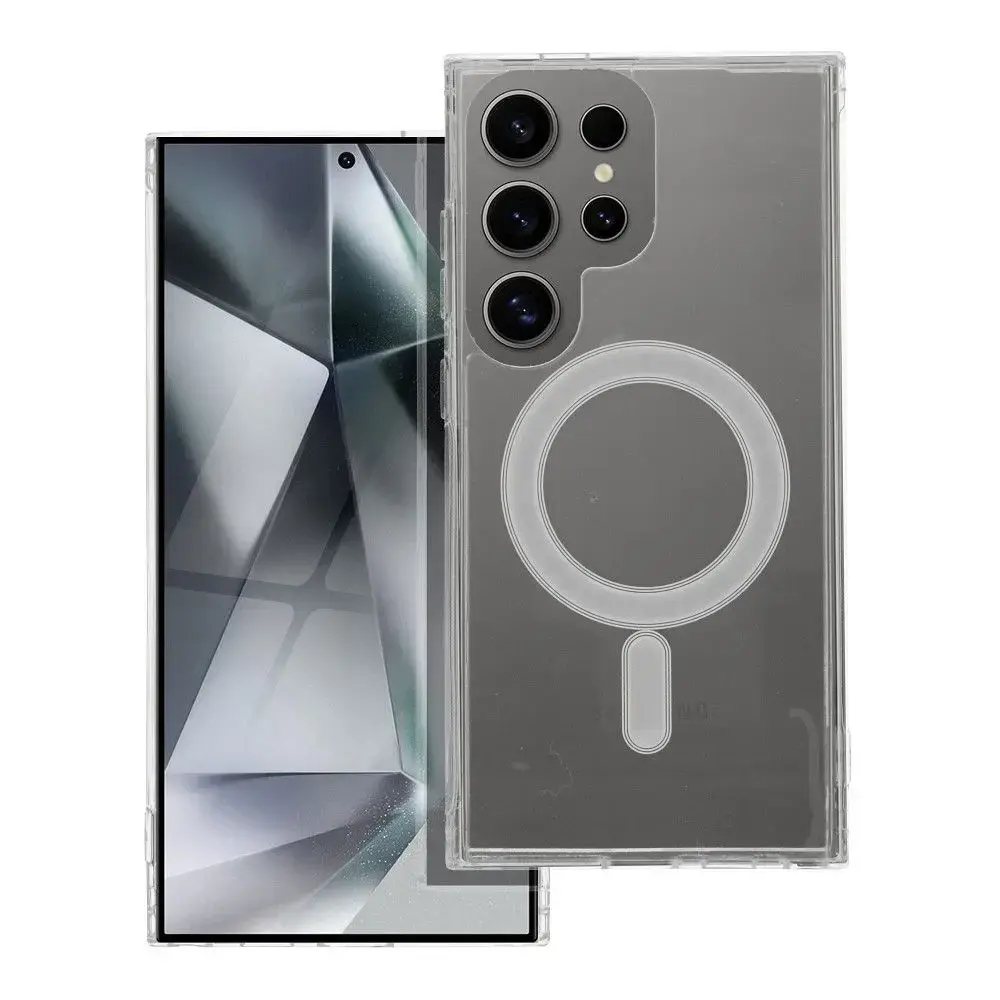 Clear Mag telefono dėklas su MagSafe palaikymu Samsung Galaxy S25+ skaidrus