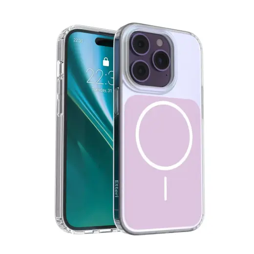 Etteri Hidden Pearl Epoxy Mag telefono dėklas iPhone 14 Pro rožinis