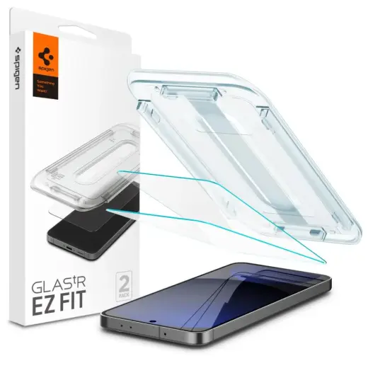 SPIGEN EZ FIT aizsargstikls telefonam Samsung Galaxy S24 FE caurspīdīgs 2 gab.