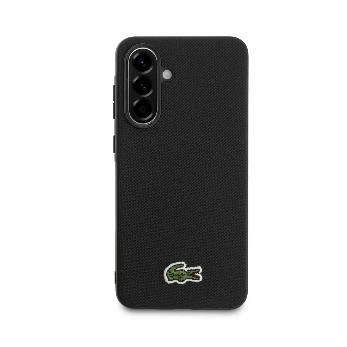 Lacoste Iconic Petit Pique Woven Logo phone case for Samsung Galaxy A56 black