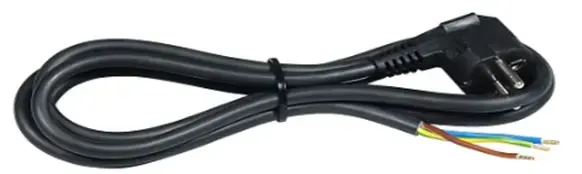 Cable with plug 3Gx0.75 1,5m black