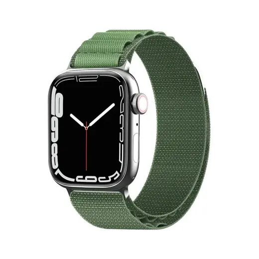 Strap with Alpine steel buckle for Apple Watch 42|44|45|49 mm - green