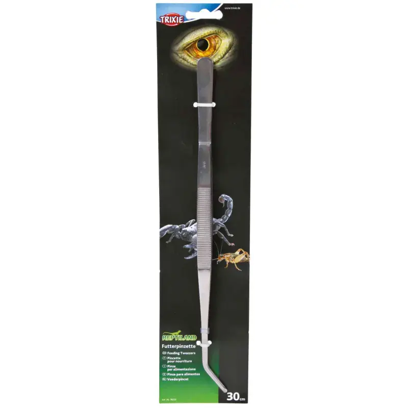 Pincets barošanai : Trixie "SP" Feeding tweezers, angled, 30 cm.
