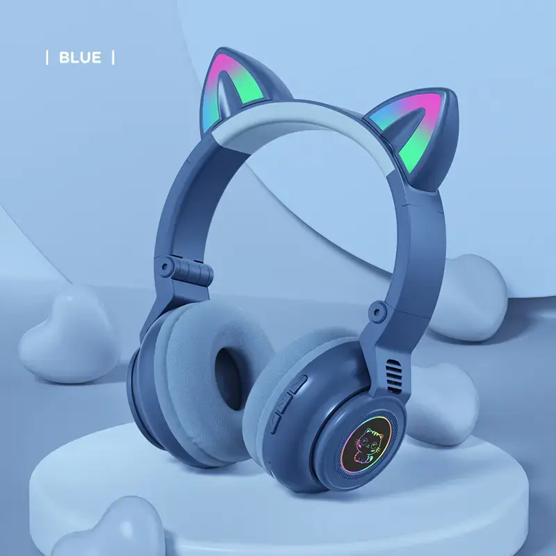 Goodbuy Macaron wireless headsets for kids | bluetooth 5.0 blue