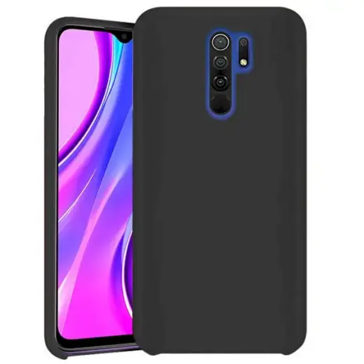 Fusion elegance fibre izturīgs silikona aizsargapvalks Xiaomi Redmi 9 melns