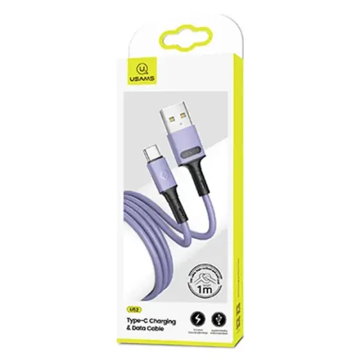 USAMS U52 SJ436 data transfer and charging cable | USB-A to USB-C | 10W | 1m | purple