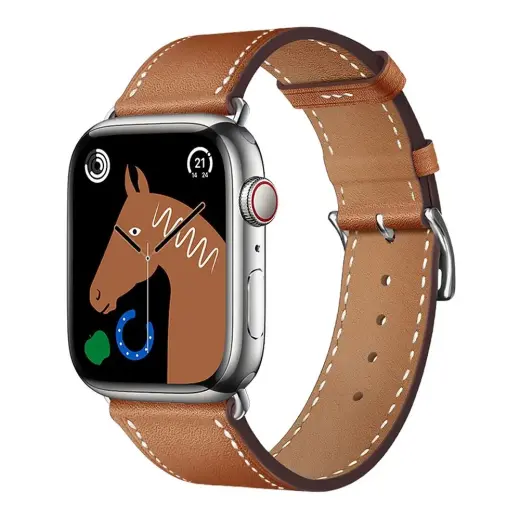 Forcell F-Design FA20 nutikella rihm Apple Watch (42/44/45/49 mm) jaoks | tehisnahk | pruun