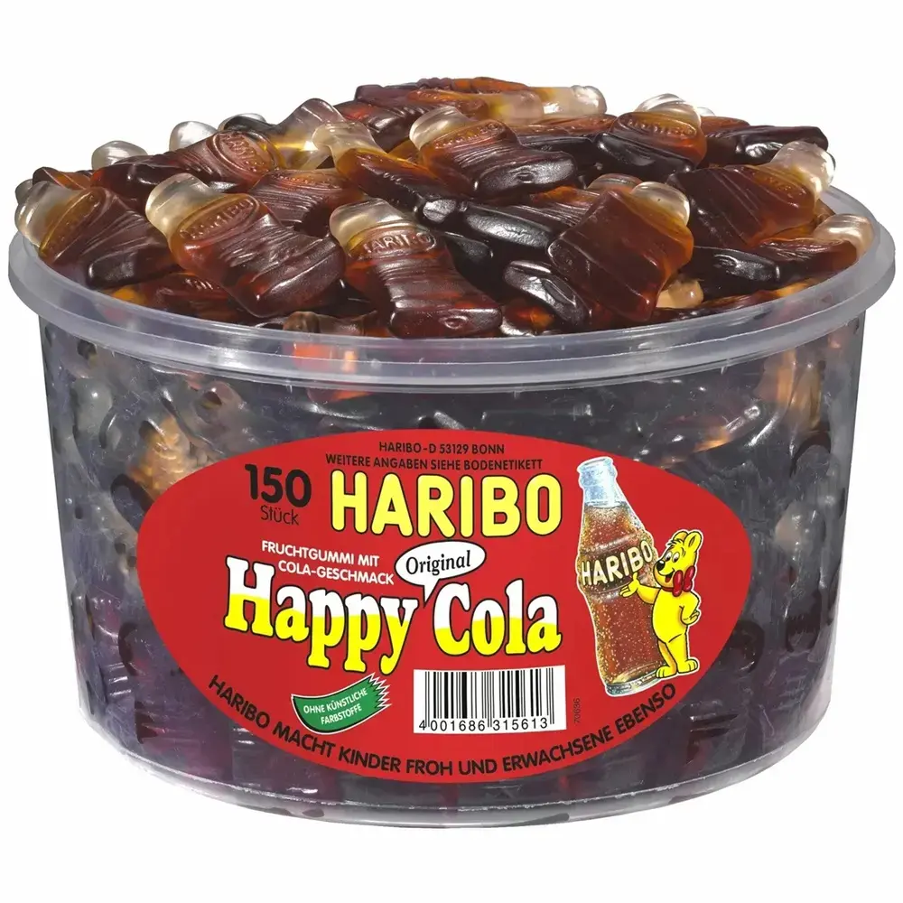 Želejkonfektes HARIBO Happy Cola, 1.2kg