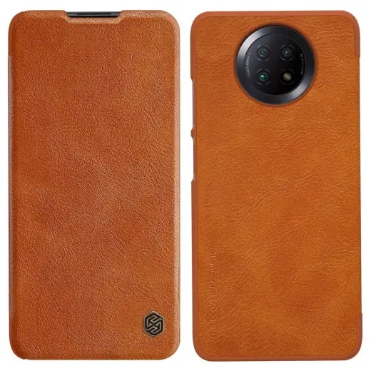 Nillkin Qin holster book type phone case for Redmi 9T 5G brown