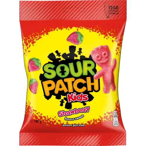 Sour Patch Kids Strawberry flavor jelly candies with sour sugar coating 160g