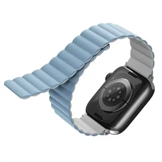 UNIQ Revix viedpulksteņa siksniņa priekš Apple Watch (42/44/45/49 mm) | silikons | balta/zila