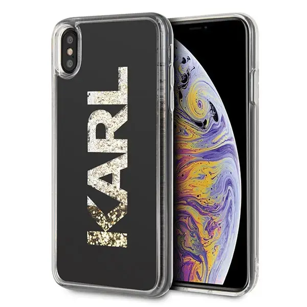 Karl Lagerfeld KLHCI65KAGBK iPhone Xs Max czarny|black Karl logo Glitter