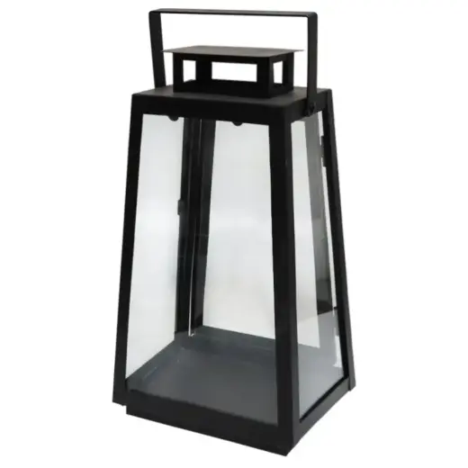 Laterna Sassa 17x11x30cm, melna