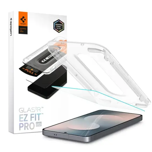 Spigen Glas.tR EZ Fit Pro tempered glass for phone Galaxy S25 FE with applicator