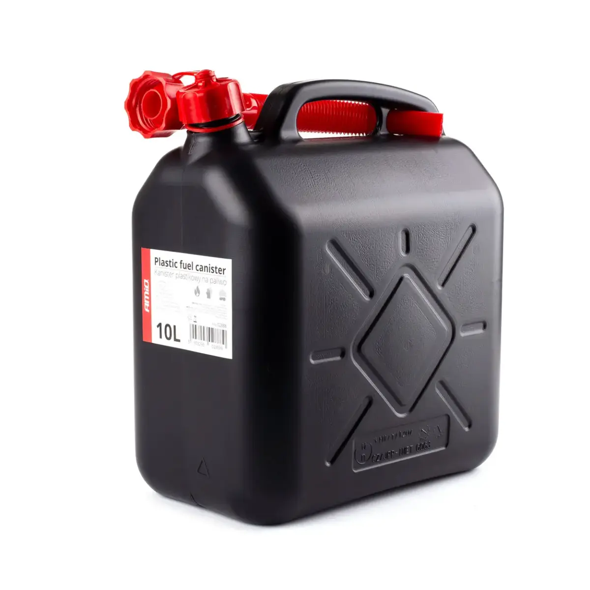 AMiO Plastic fuel can 10L, black AMiO-02888