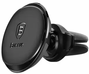 Baseus SUGX-A01 Magnetic Air Vent Car Mount Holder with cable clip Black