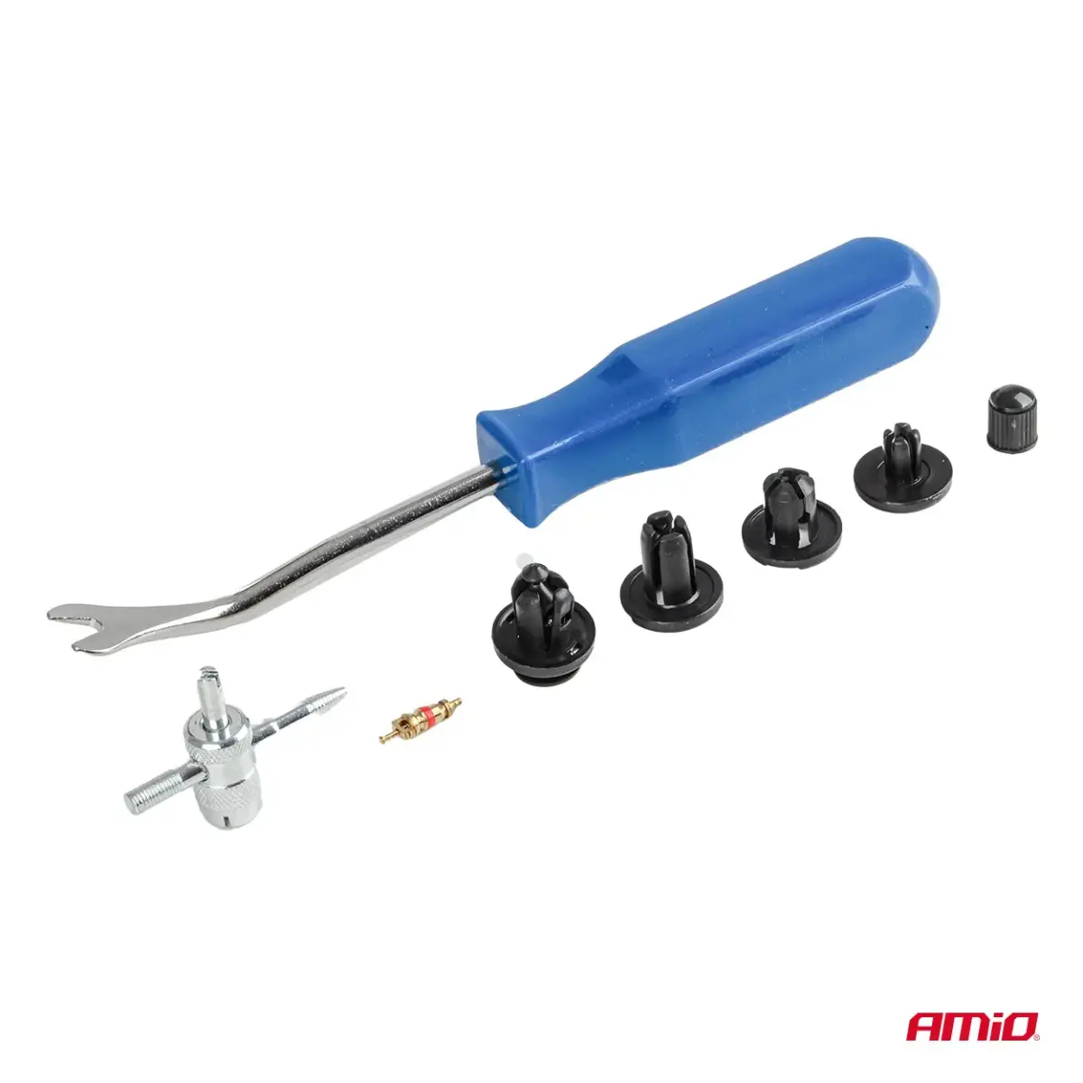 Car body clips set 83+18 pcs with tools AMIO-04740