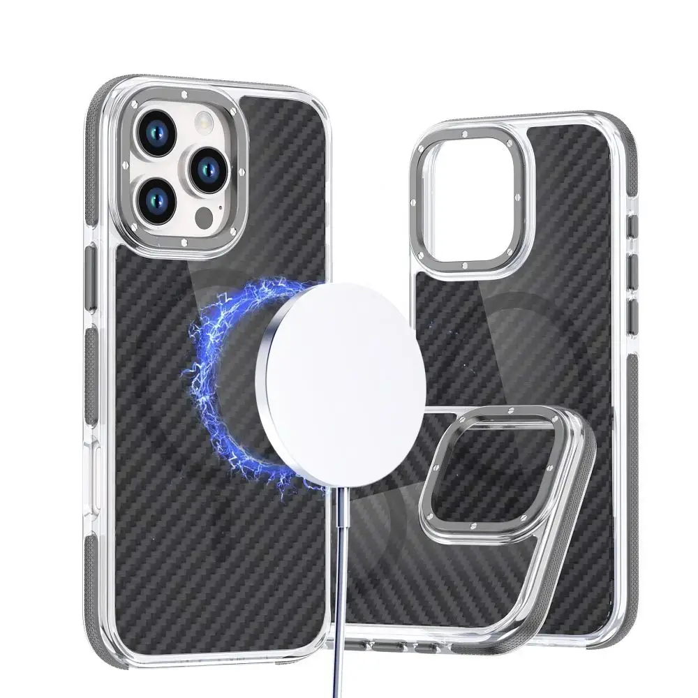 Case for iPhone 16 PRO Fiber compatible with MagSafe black