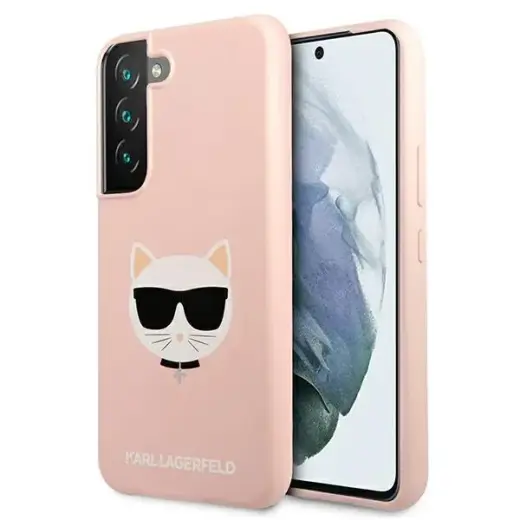 Karl Lagerfeld KLHCS22MSLCHPI S22+ S906 hardcase  różowy|pink Silicone Choupette Head