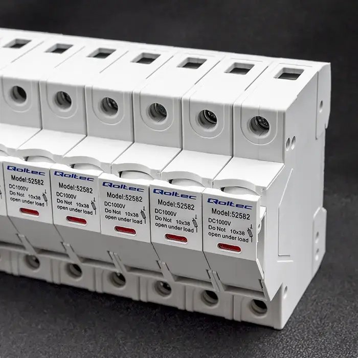 Qoltec Fuse base with diode + DC fuse| 1P|1000V |30A |10x38 |solar