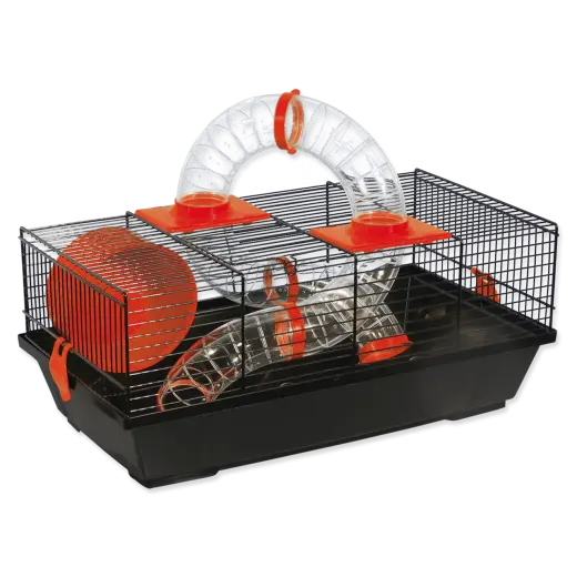 Cage - Placek Cage Libor black, accessories orange, 50.5*28*21cm