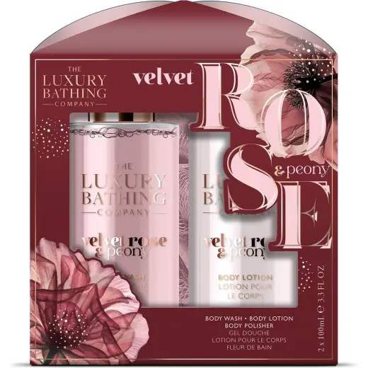 Grace Cole, Set Regalo Bellezza, Geschenkset Mit Waschschwamm Rose & Peony 3-tlg (Set per La Cura Del Corpo)