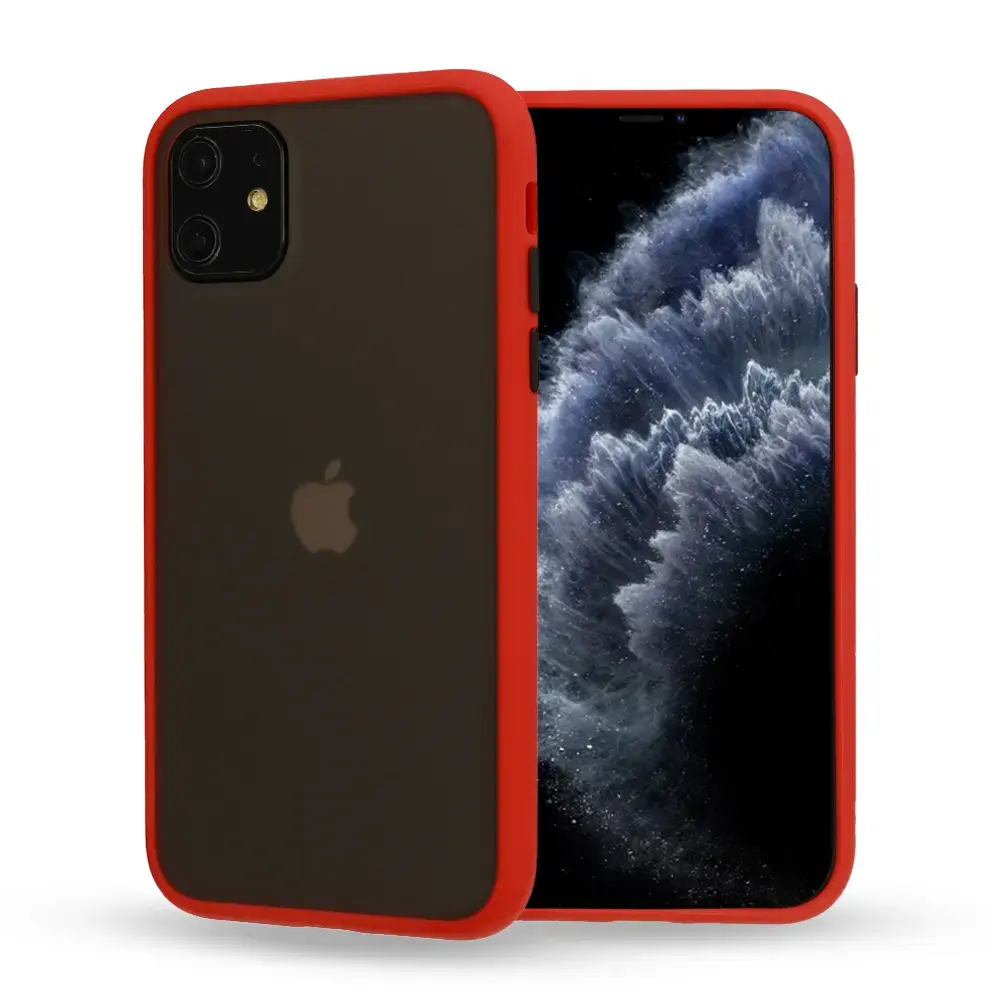 Vennus Color Button Bumper for Xiaomi Redmi 9 Red