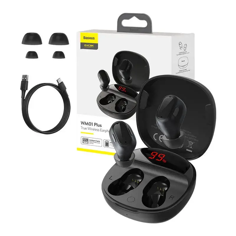 Baseus Encok True Wireless Earphones WM01 Plus (Black)