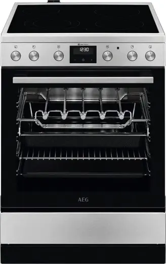 AEG 5000.sērijas SurroundCook stikla keramikas plīts, 59.6cm, nerūsējoša tērauda