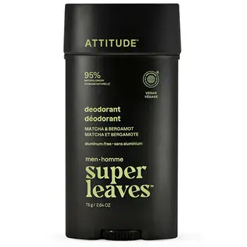 Attitude Super Leaves Matcha & Bergamot Deodorant - natural men's deodorant 75.0g