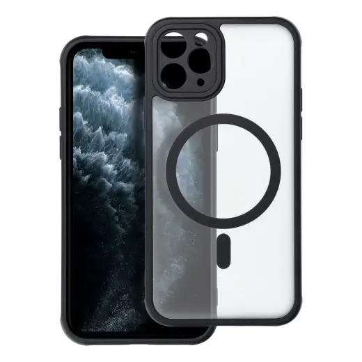 FULL MATTE MAG COVER telefono dėklas su MagSafe palaikymu iPhone 11 Pro juodas