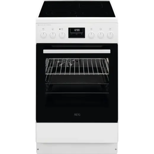 AEG keramiskā plīts, Steambake 6000. sērijas, balta