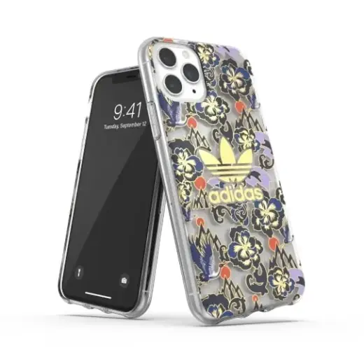 Adidas OR Clear Case CNY AOP telefono dėklas iPhone 11 Pro auksinis